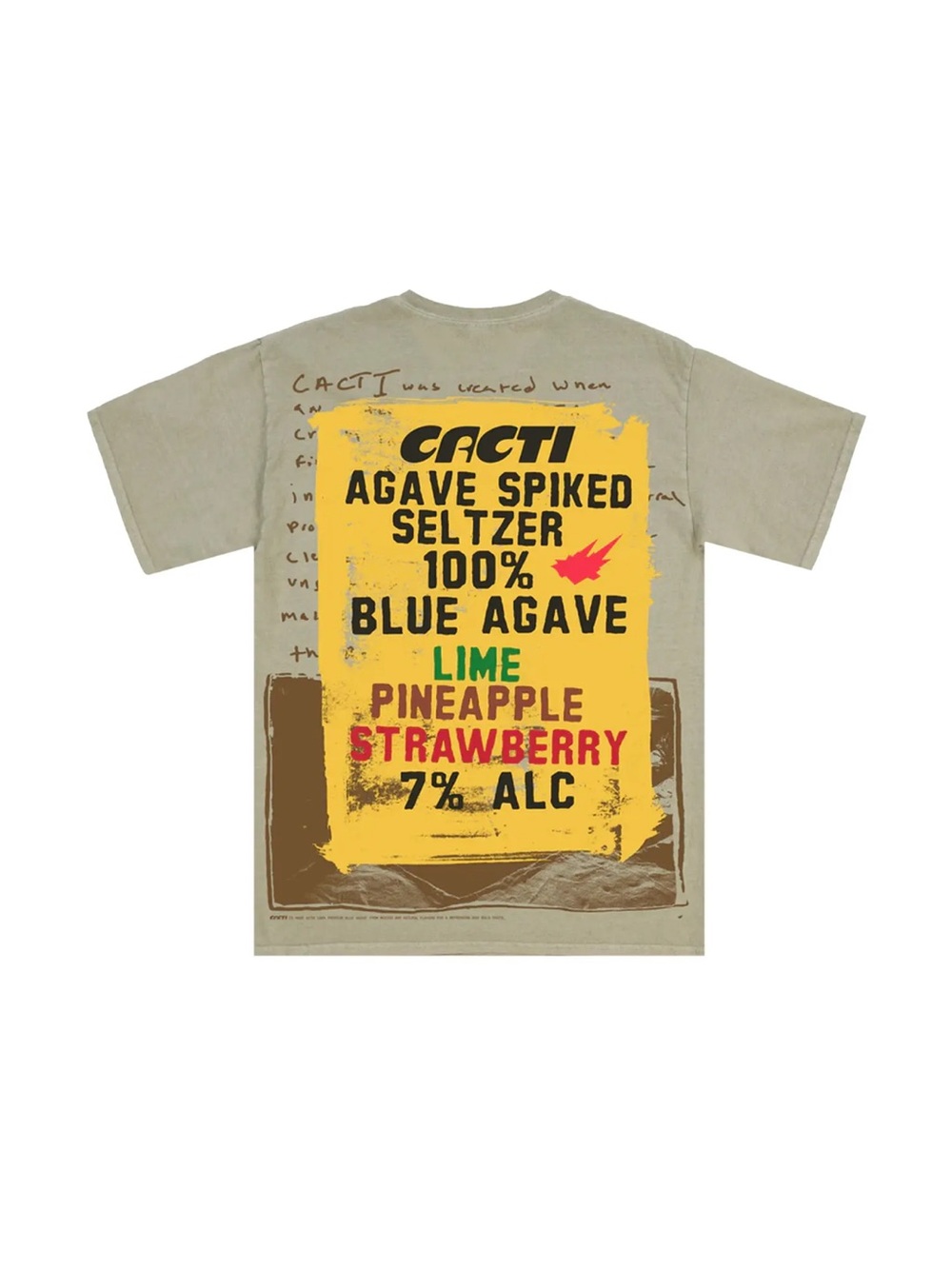 Cactus Jack by Travis Scott Painted Sign Tee 'Sand'